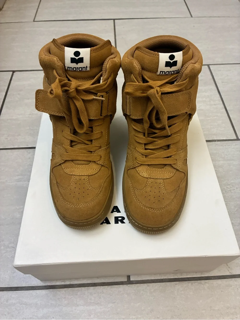 Isabel Marant Wedge Brown High Top Sneakers Size 38